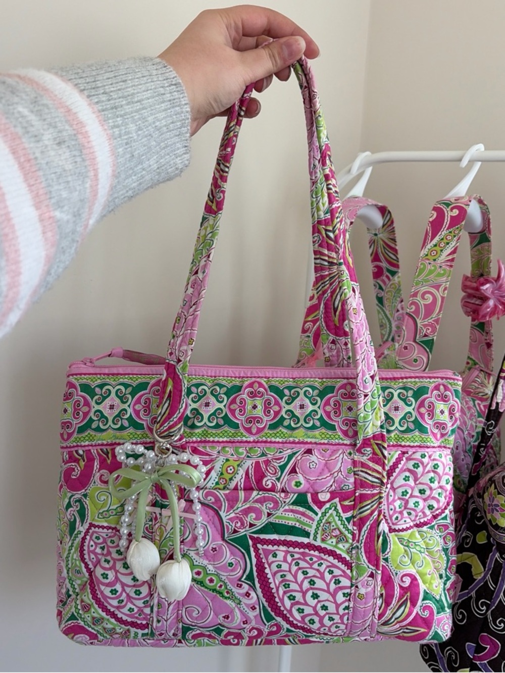 SOLD RARE Vera Bradley Pinwheel Pink Tote Bag